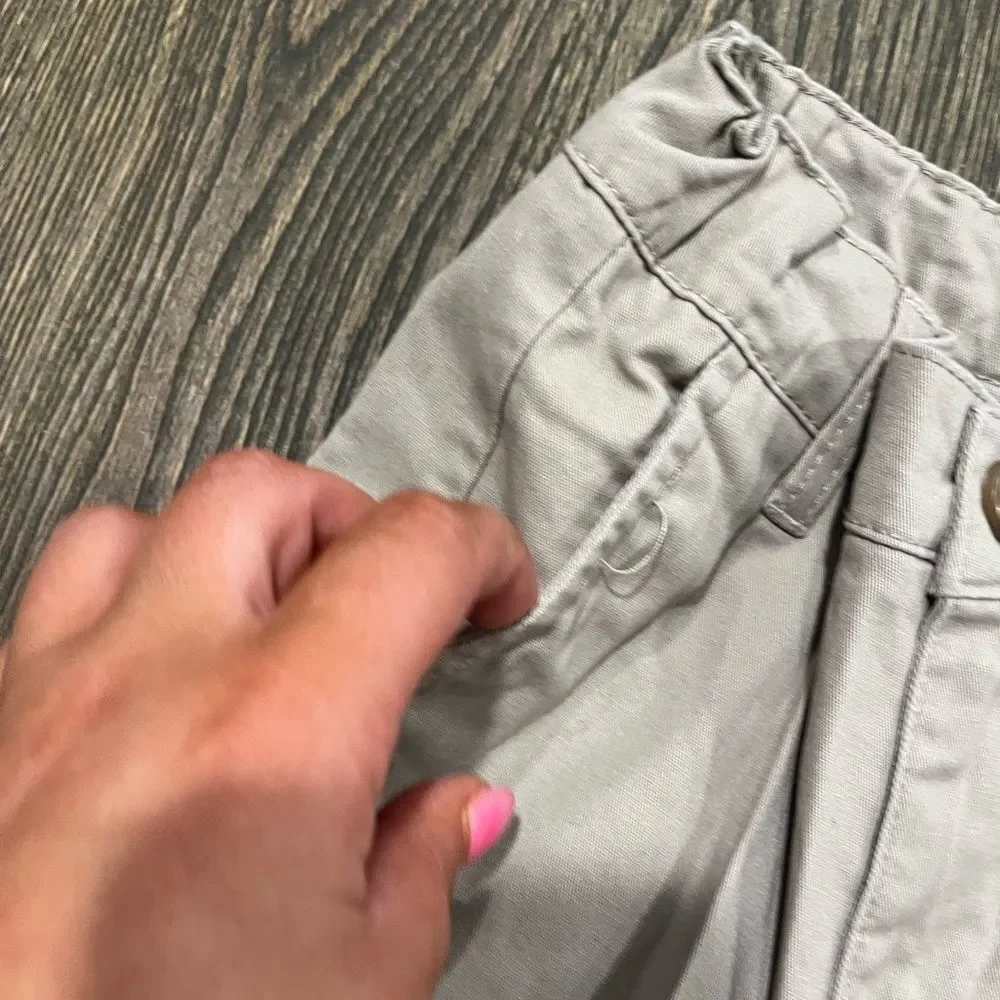 Izod Pants Straight Leg Flat Front Mid Rise Cotton Stretch Chino Khaki Size 10